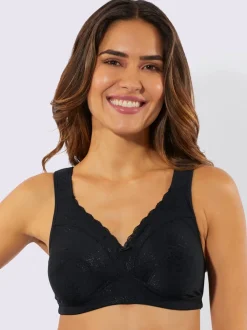Soutien-gorge sans armatures motif jacquard