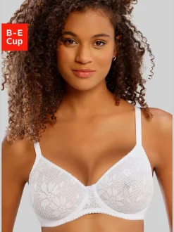 Soutien-gorge spécial t-shirt avec bonnets lisses sans coutures (sans garnissage) en dentelle
