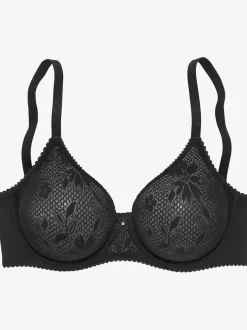 Soutien-gorge spécial t-shirt avec bonnets lisses sans coutures (sans garnissage) en dentelle