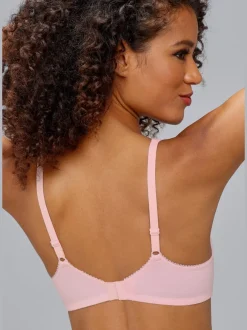 Soutien-gorge spécial t-shirt soutien-gorge basique avec bord dentelle décoratif sur les bonnets et les bretelles