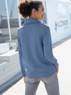 Sweatshirt à capuche en molleton avec cordon et manches longues