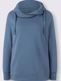 Sweatshirt à capuche en molleton avec cordon et manches longues