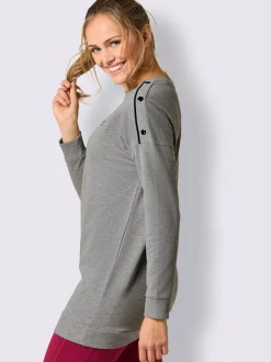 Sweatshirt coupe longue flatteuse
