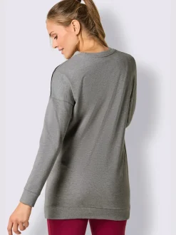 Sweatshirt coupe longue flatteuse