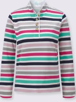 Sweatshirt fentes latérales arrondies
