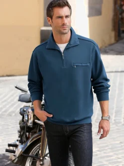 Sweatshirt homme col à glissière