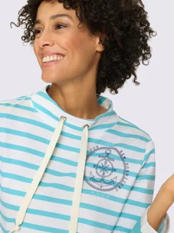 Sweatshirt large col montant avec coulisse