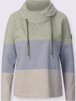 Sweatshirt long col roulé chevauchant
