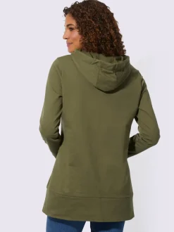 Sweatshirt long pur coton