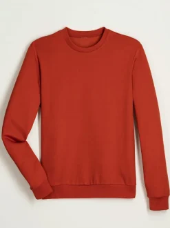 Sweat-shirt manches et ourlet à bords-côtes extensibles