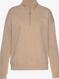 Sweat-shirt pull camionneur avec glissière et col haut