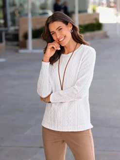 Sweatshirt superbe motif jacquard