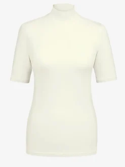 Top pour femme avec col montant et manches courtes