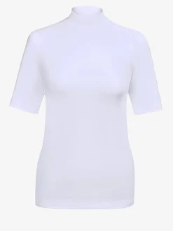 Top pour femme avec col montant et manches courtes
