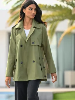 Trench-coat coupe plus longue au dos