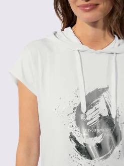 T-shirt à capuche qualité viscose douce
