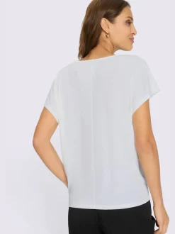T-shirt à col bénitier entretien facile