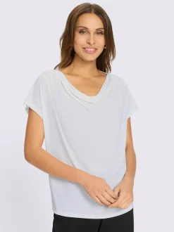T-shirt à col bénitier entretien facile