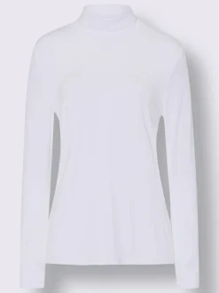 T-shirt à col montant viscose douce et fluide