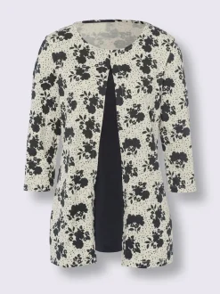 T-shirt 2 en 1 motif floral discret