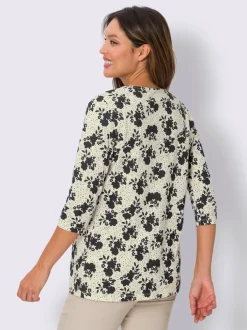 T-shirt 2 en 1 motif floral discret