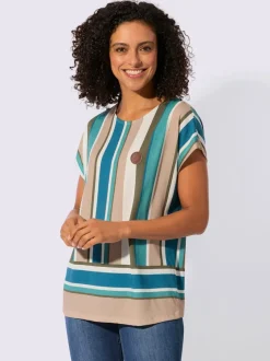 T-shirt à encolure ronde 50% coton et 50% modal