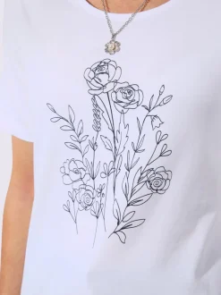 T-shirt à encolure ronde 100% coton