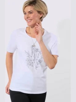 T-shirt à encolure ronde 100% coton