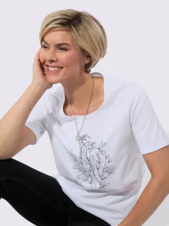 T-shirt à encolure ronde 100% coton