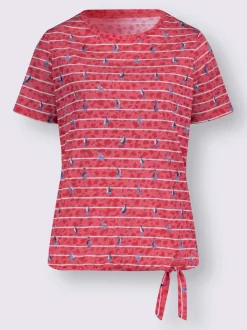 T-shirt à encolure ronde avec viscose
