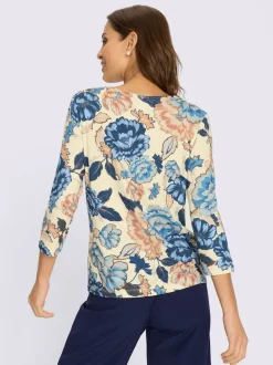 T-shirt à encolure ronde avec viscose