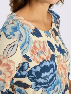 T-shirt à encolure ronde avec viscose
