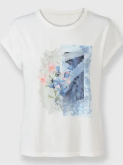 T-shirt à encolure ronde imprimé floral