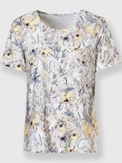 T-shirt à encolure ronde jacquard