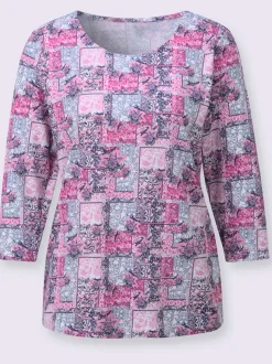 T-shirt à manches 3/4 50% coton et 50% modal