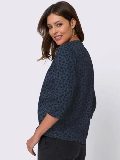 T-shirt à manches 3/4 joli motif feuilles