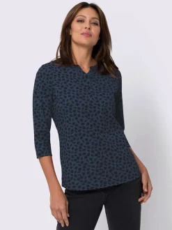 T-shirt à manches 3/4 joli motif feuilles