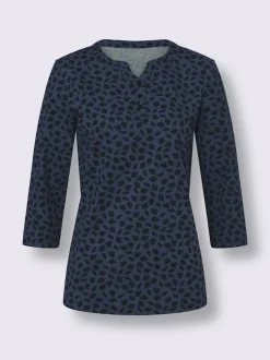 T-shirt à manches 3/4 joli motif feuilles