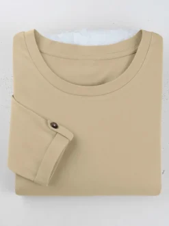 T-shirt à manches 3/4 manches 3/4 avec bride et bouton