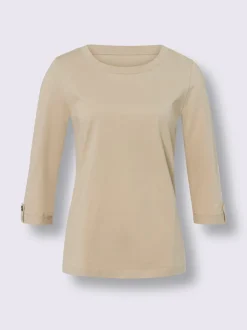 T-shirt à manches 3/4 manches 3/4 avec bride et bouton