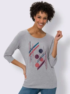 T-shirt à manches 3/4 motif imprimé