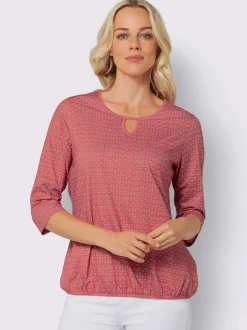 T-shirt à manches 3/4 ourlet élastique flatteur
