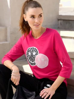 T-shirt à manches 3/4 pur coton