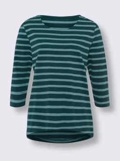 T-shirt à manches 3/4 qualité fil flammé mode