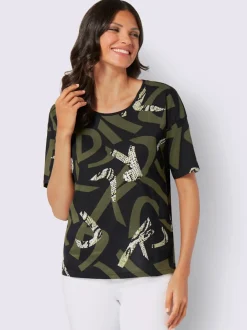 T-shirt à manches courtes coupe décontractée aux épaules