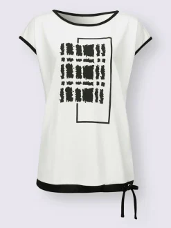 T-shirt à manches courtes coulisse et lien à nouer à la base