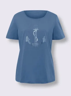 T-shirt à manches courtes imprimé transfert couleur argenté