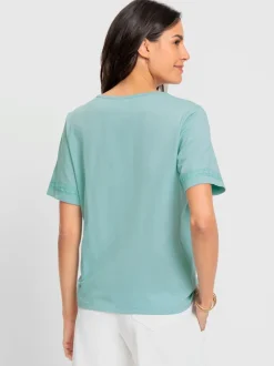 T-shirt à manches courtes superbe broderie florale