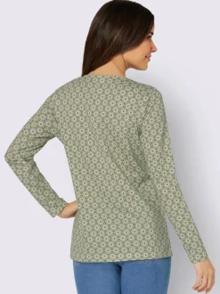 T-shirt à manches longues motif minimaliste