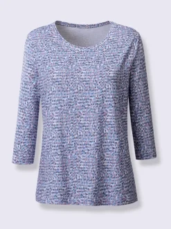 T-shirt à motif multi-couleurs manches 3/4